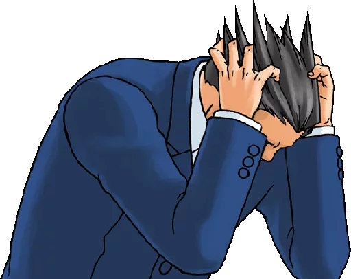 😖 Стикер «Ace Attorney ITA» для Telegram