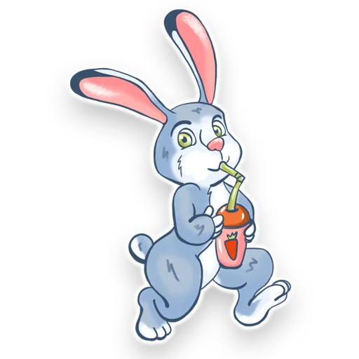 🥤 Стикер «Зайчик Джим» для Telegram