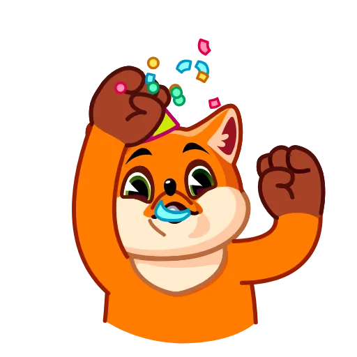 🥳 Стикер «Feisty Fox» для Telegram
