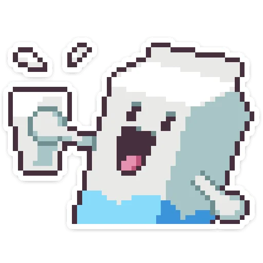 😅 Стикер «Молоко, лучок и бургер. Троечка - Пиксельное трио» для Telegram