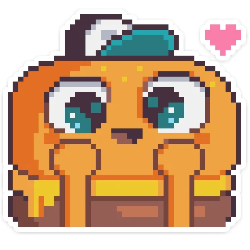 🥰 Стикер «Молоко, лучок и бургер. Троечка - Пиксельное трио» для Telegram