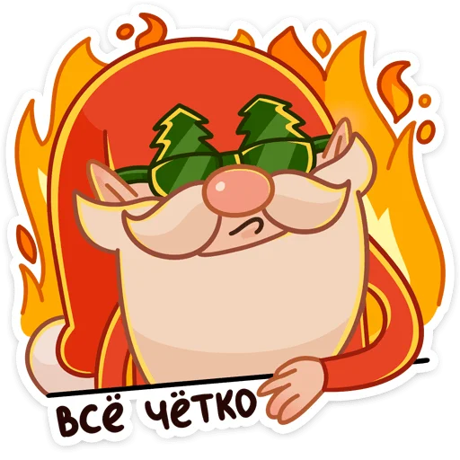 😎 Стикер «Три О» для Telegram