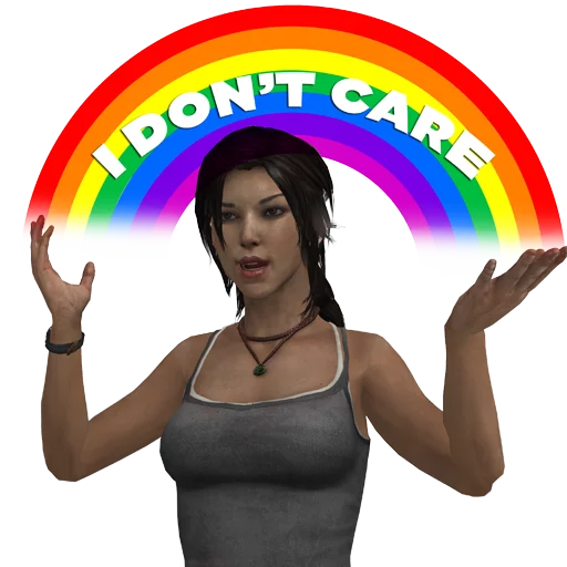 🌈 Стикер «Tomb Raider Memes» для Telegram