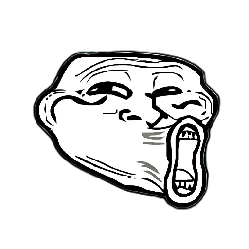 🖼 Стикер «trollface creepy» для Telegram