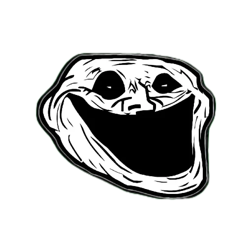 🤘 Стикер «trollface creepy» для Telegram