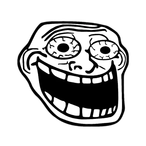 🤘 Стикер «trollface creepy» для Telegram