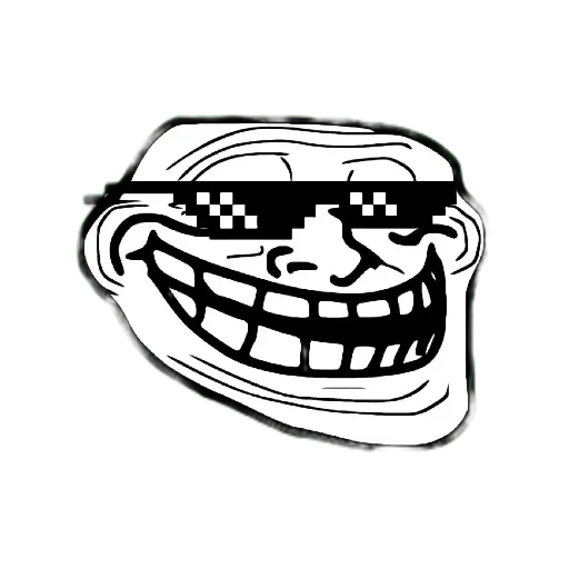 🤘 Стикер «trollface creepy» для Telegram