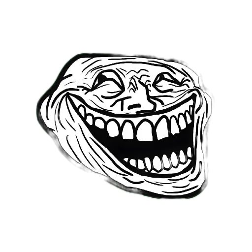 🤘 Стикер «trollface creepy» для Telegram
