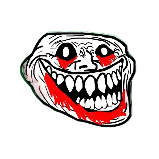 👄 Стикер «trollface creepy» для Telegram