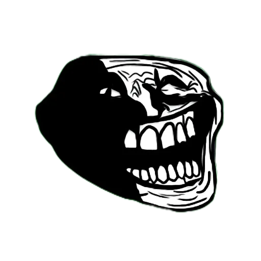 👍 Стикер «trollface creepy» для Telegram