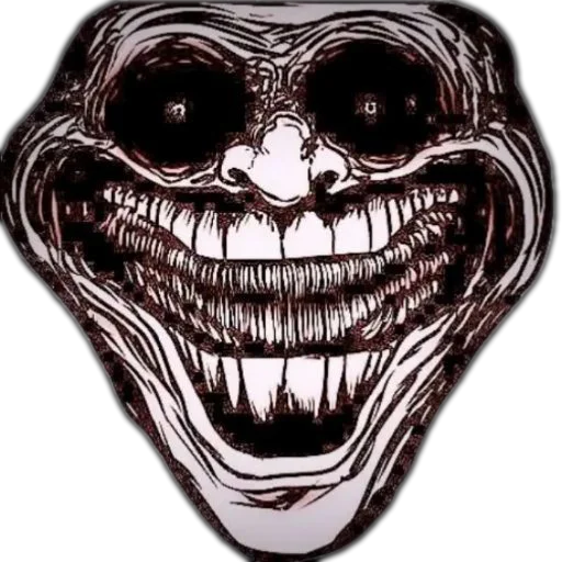 👄 Стикер «TROLL FACE HORROR» для Telegram