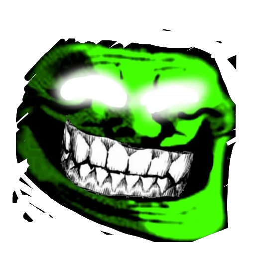 👄 Стикер «TROLL FACE HORROR» для Telegram