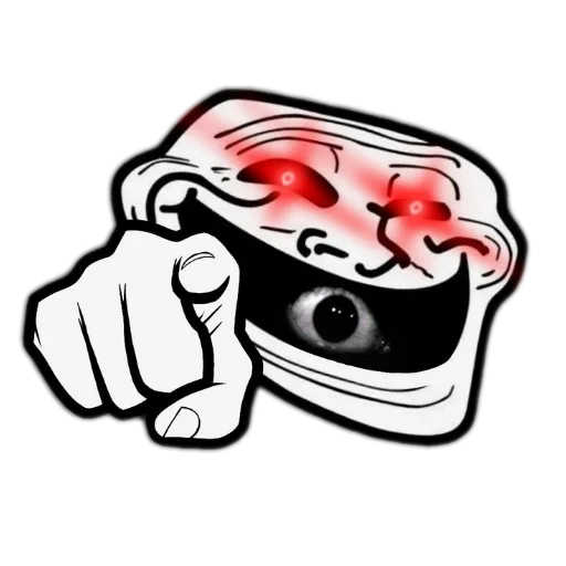 🫵 Стикер «TROLL FACE HORROR» для Telegram