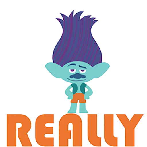 😬 Стикер «Trolls» для Telegram