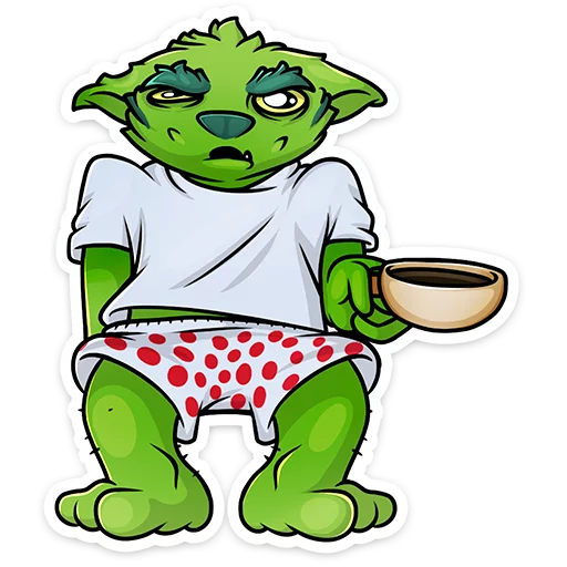 ☕️ Стикер «Троллян» для Telegram