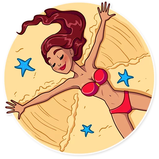 😌 Стикер «Tropical Holidays» для Telegram