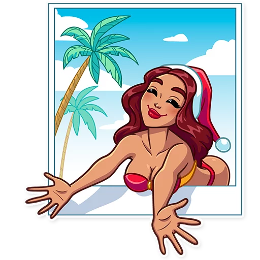🤗 Стикер «Tropical Holidays» для Telegram