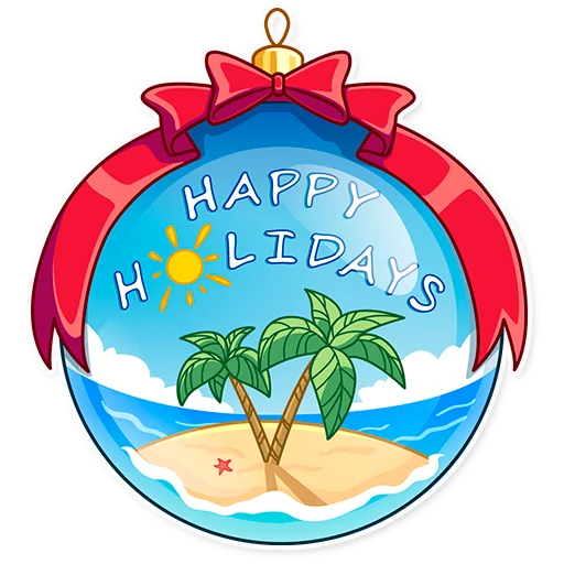 🏝 Стикер «Tropical Holidays» для Telegram