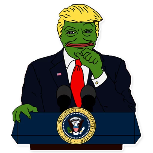 😶 Стикер «PepeTrump» для Telegram