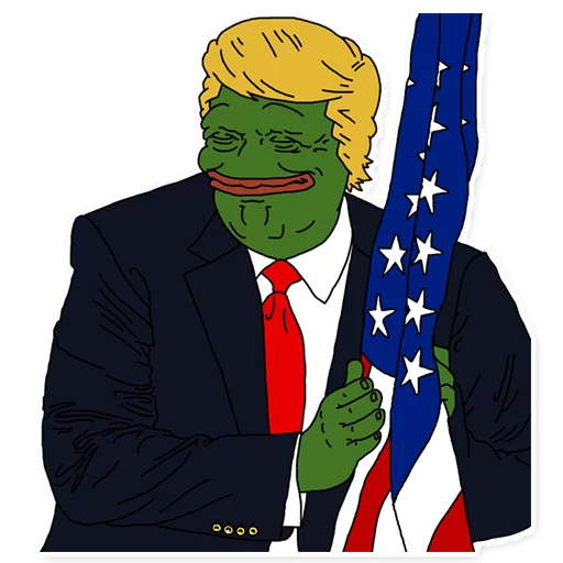 🇺🇸 Стикер «PepeTrump» для Telegram