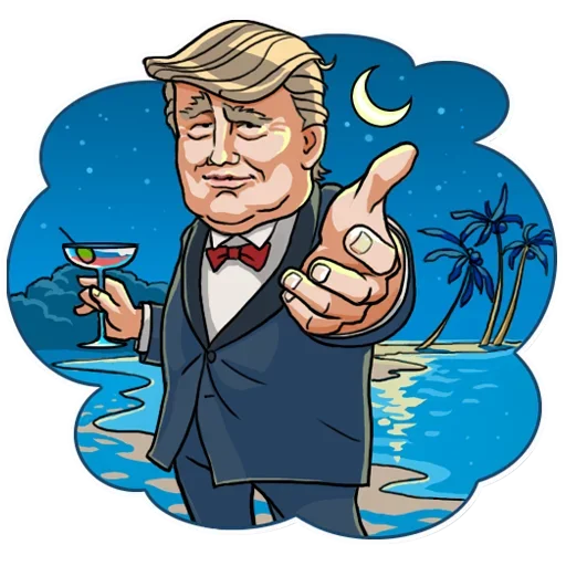 🍸 Стикер «Trump» для Telegram