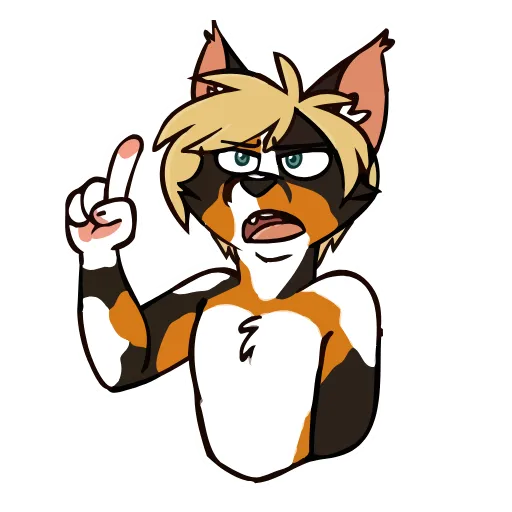👆 Стикер «Tsuki Animated!» для Telegram