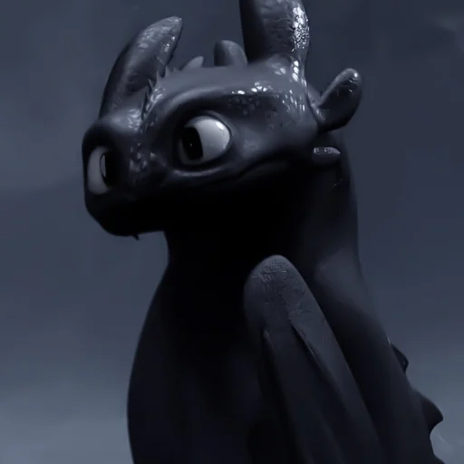 🗞 Стикер «، ⃕ toothless&day fury» для Telegram