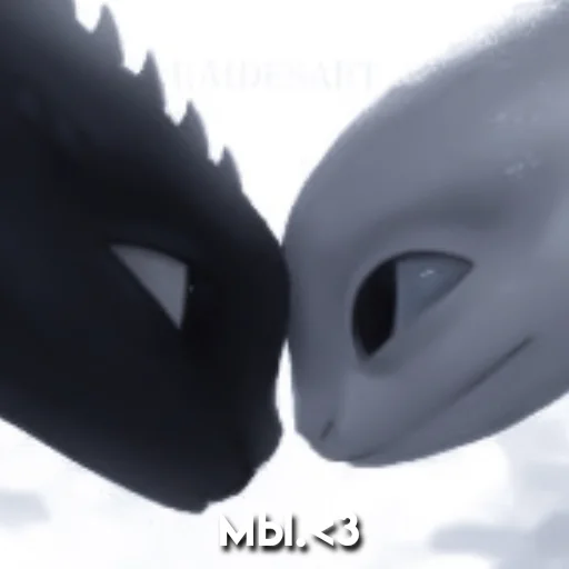 🗞 Стикер «، ⃕ toothless&day fury» для Telegram