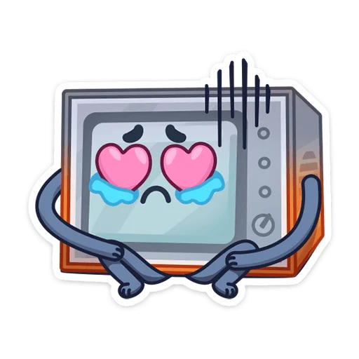 😍 Стикер «Ламповый телевизор» для Telegram