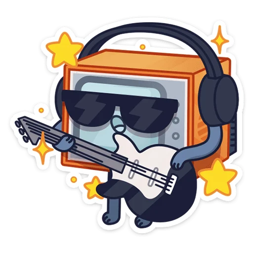 🤘 Стикер «Ламповый телевизор» для Telegram