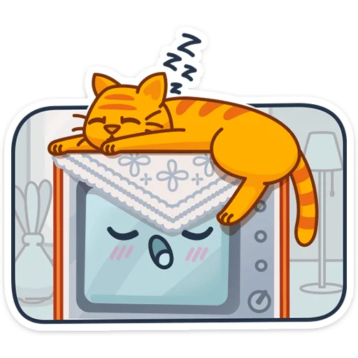 😴 Стикер «Ламповый телевизор» для Telegram
