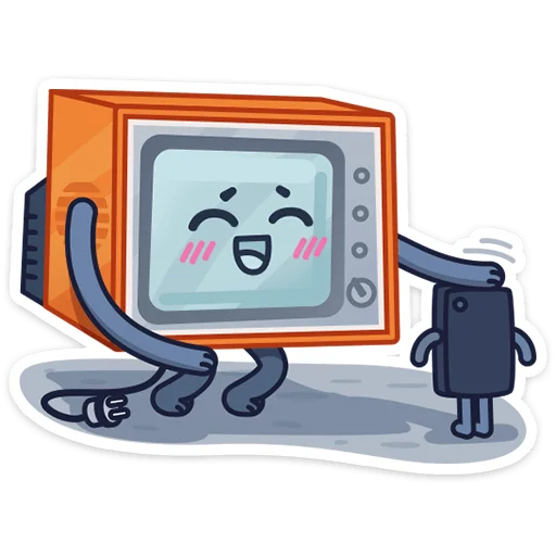 ☺️ Стикер «Ламповый телевизор» для Telegram