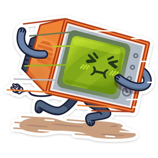 🤢 Стикер «Ламповый телевизор» для Telegram