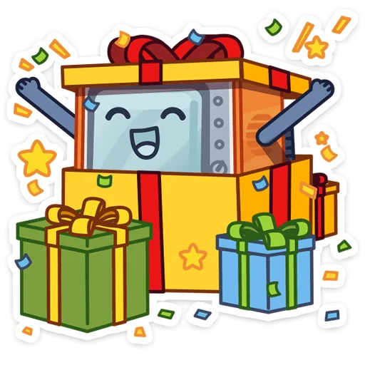 🎁 Стикер «Ламповый телевизор» для Telegram