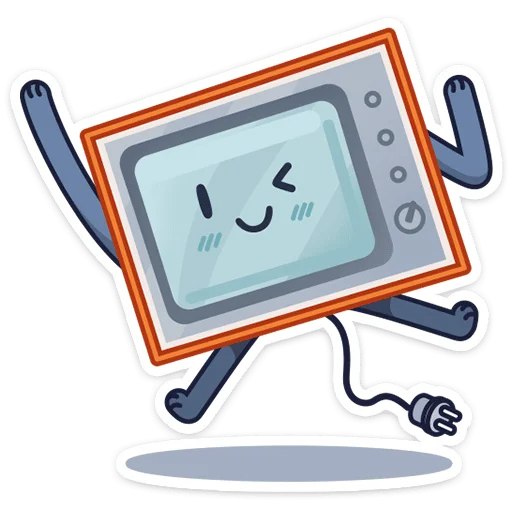 ☺️ Стикер «Ламповый телевизор» для Telegram