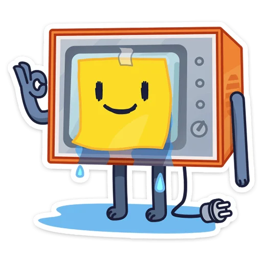 👌 Стикер «Ламповый телевизор» для Telegram