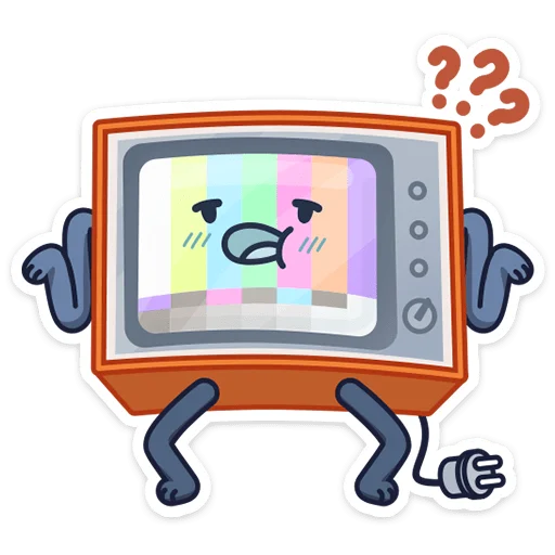 ❓ Стикер «Ламповый телевизор» для Telegram