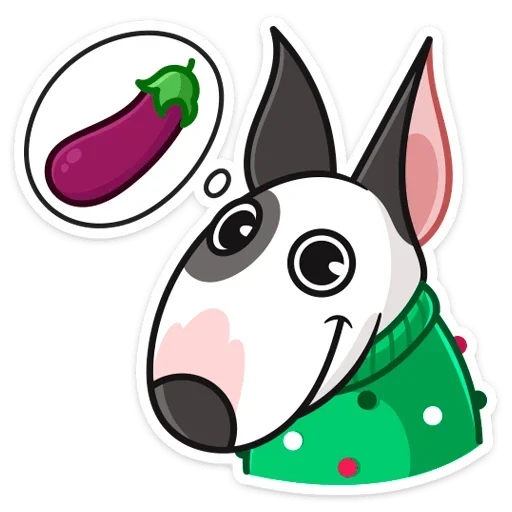 🍆 Стикер «Новогодний Такер» для Telegram
