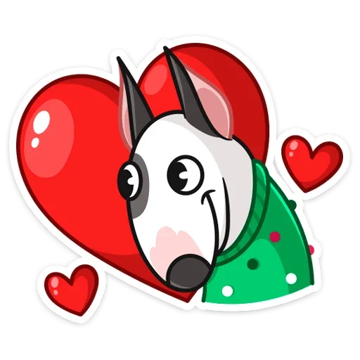 ❤️ Стикер «Новогодний Такер» для Telegram
