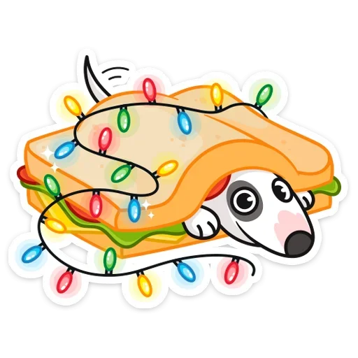 🥪 Стикер «Новогодний Такер» для Telegram