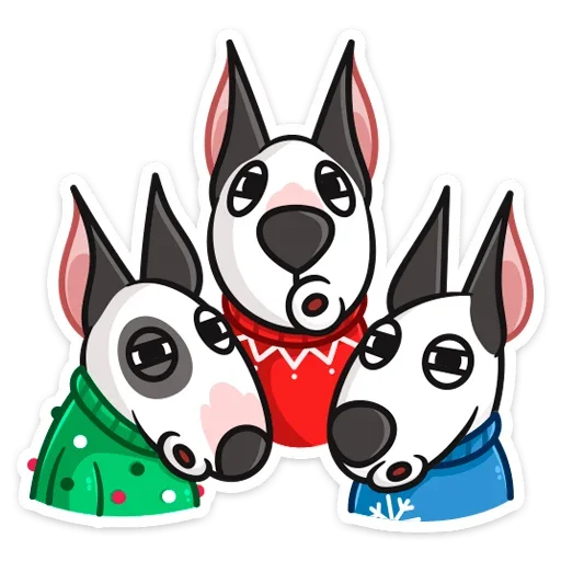 😊 Стикер «Новогодний Такер» для Telegram