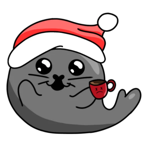 ☕ Стикер «Тюлень Тюля» для Telegram