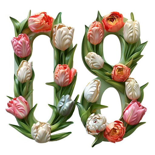 💐 Стикер «Тюльпаны 8 Марта» для Telegram