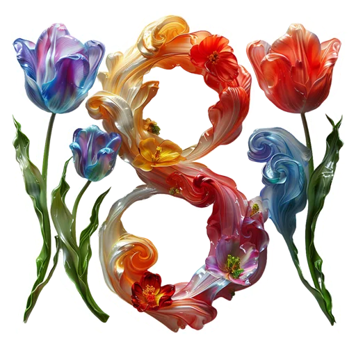 💐 Стикер «Тюльпаны 8 Марта» для Telegram