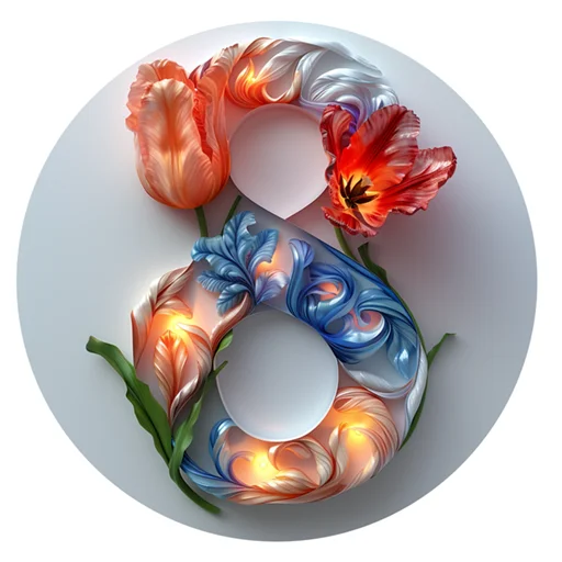 💐 Стикер «Тюльпаны 8 Марта» для Telegram