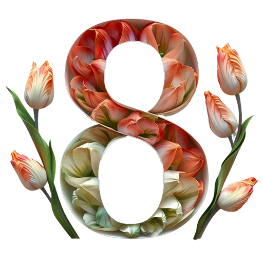 💐 Стикер «Тюльпаны 8 Марта» для Telegram