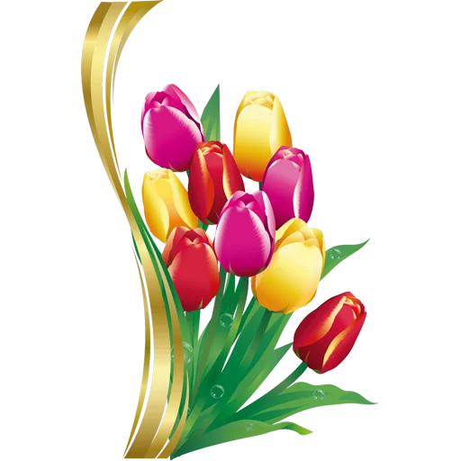 🌷 Стикер «Tulips» для Telegram