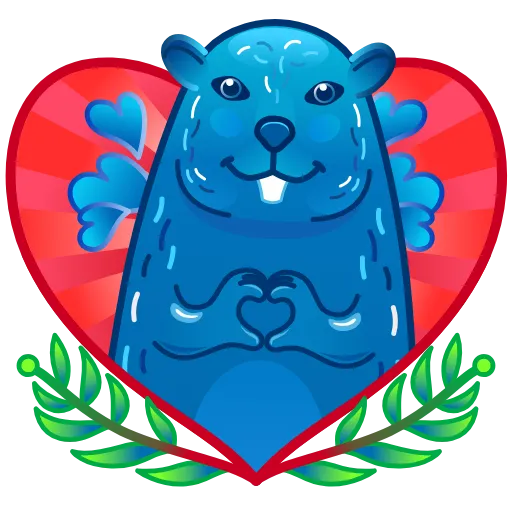 ❤️ Стикер «Твори бобро» для Telegram