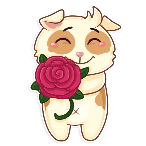 🌹 Стикер «Cavy» для Telegram