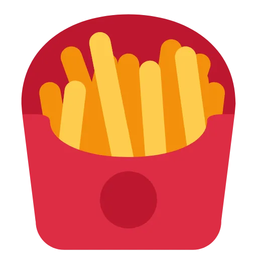 🍟 Эмодзи «Twemoji Foods» для Telegram